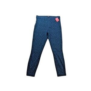 SPANX Ankle Jean-ish Leggings Denim Leopard Womens Size Large Jeans NWT Stretch